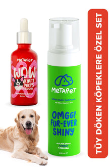 Tüy Döken Köpeklere Özel Set - Tüy Sağlığı Damlası ve Kuru Şampuanı - Multivitamin