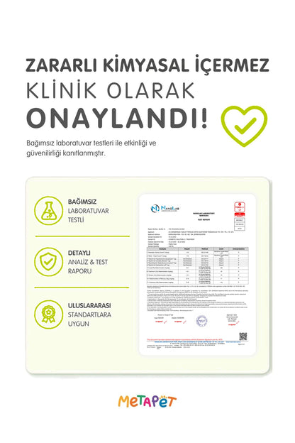Kedilerin tüy temizliği için durulanmayan köpük şampuan