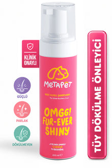 Tüy döken kedilere özel Metapet kuru köpük şampuan 200 ml