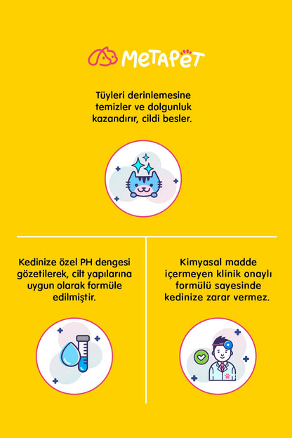 Kedilere Özel Koruyucu Kuru Şampuan 200 ml