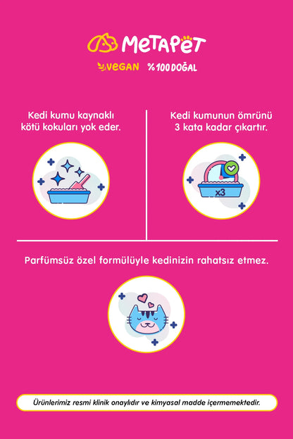 Kedi tuvaleti koku giderici aktif karbon bakım ürünü