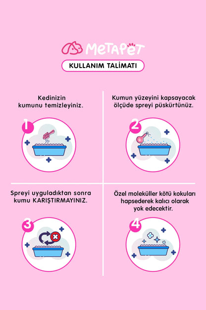 Kedi tuvaleti kötü koku giderici Cherry Blossom esanslı sprey