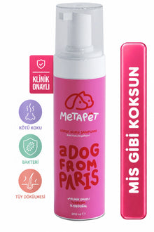 Metapet kötü koku giderici köpek kuru köpük şampuan 200 ml