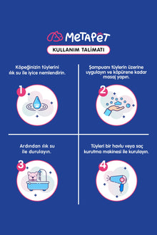 Doğal içerikli Metapet köpek banyo şampuanı