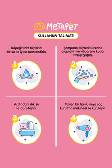 Doğal içerikli Metapet köpek banyo şampuanı