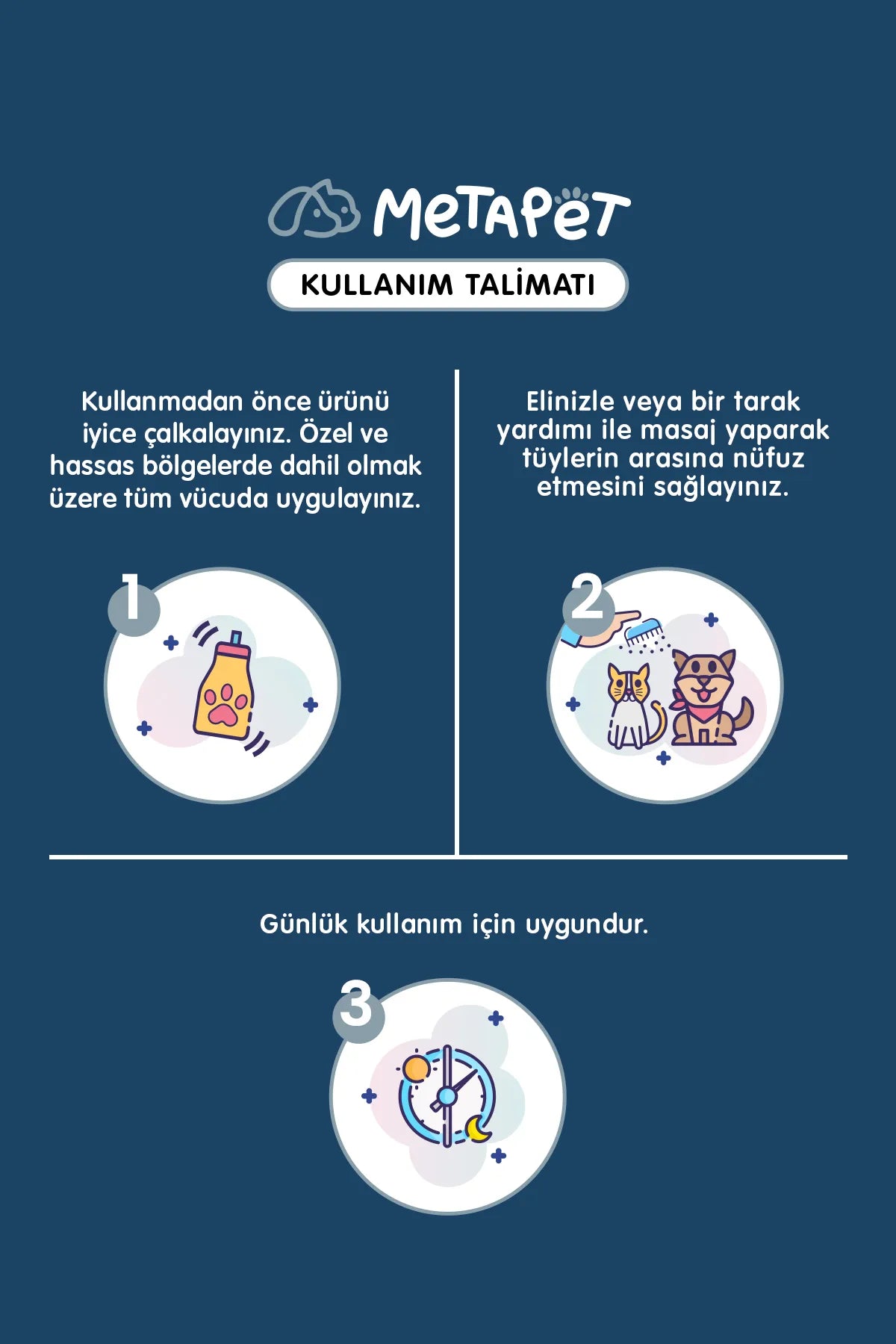 Hassas ciltler için bitkisel köpek cilt bakım spreyi