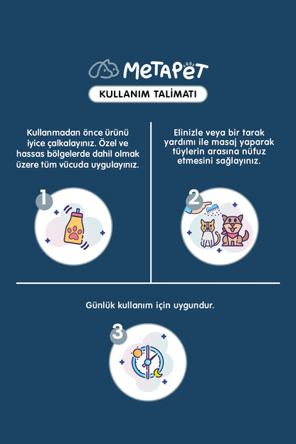Hassas ciltler için bitkisel köpek cilt bakım spreyi