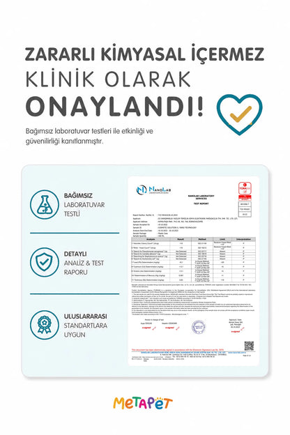 Pati tüy ve cilt temizliği için ıslak mendil