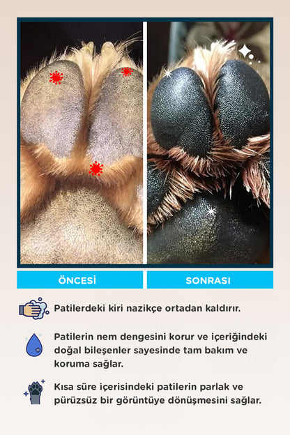 Doğal Nano Series Kedi ve Köpek Pati Temizleme Köpüğü, Pati Yıkama, Hijyen Bakımı, Fırçalı Ayak Şampuanı