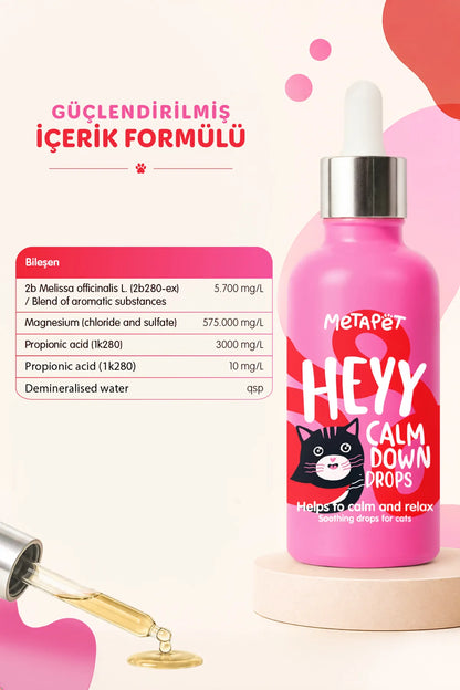 Kediler için sakinleştirici ve rahatlatıcı sıvı damla