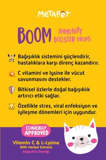 C vitamini ve L-lizin içeren kedi bağışıklık vitamini