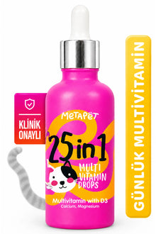 Kediler için 25’i 1 arada multivitamin damla 50 ml