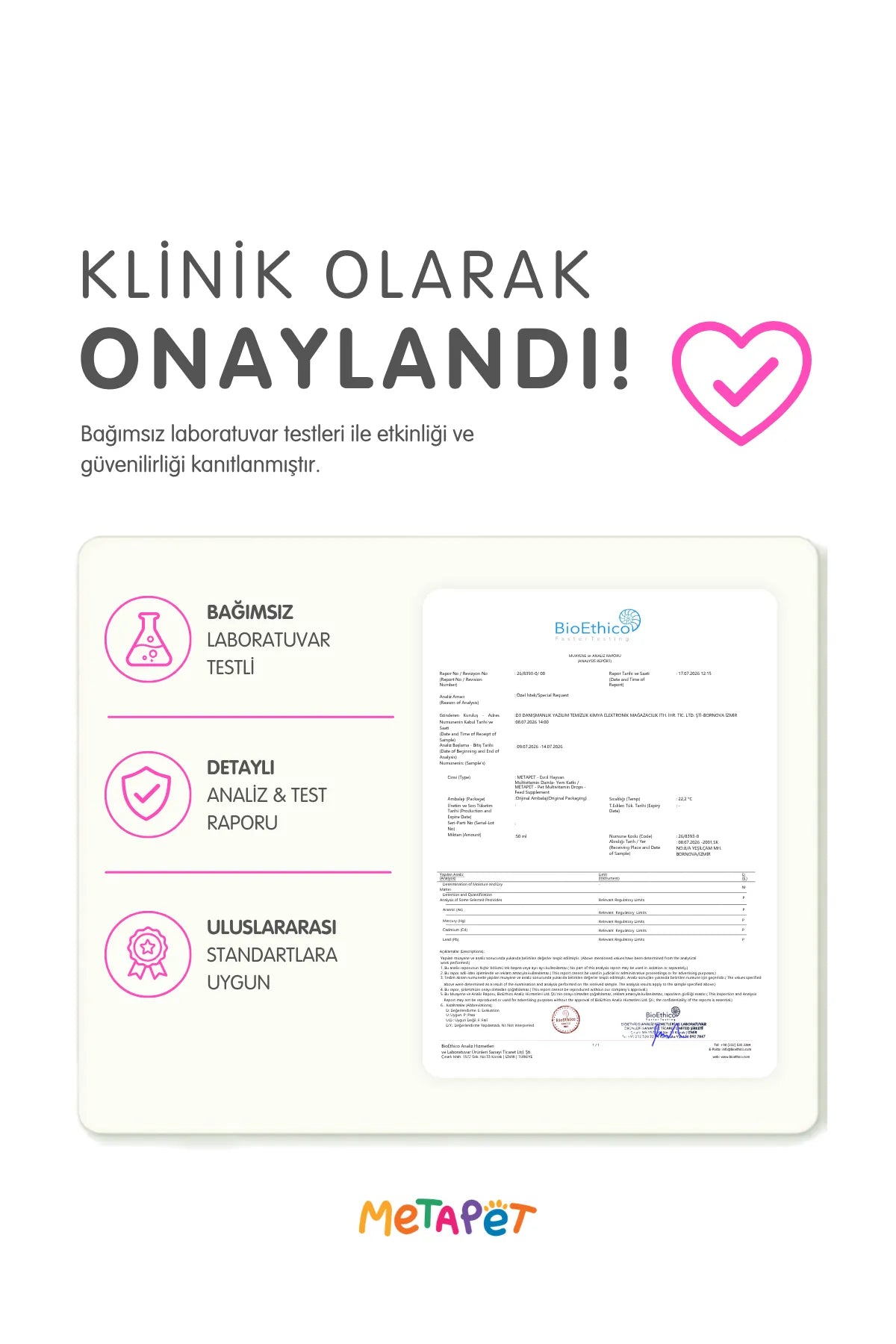 Taurin içeren kediler için multivitamin damla