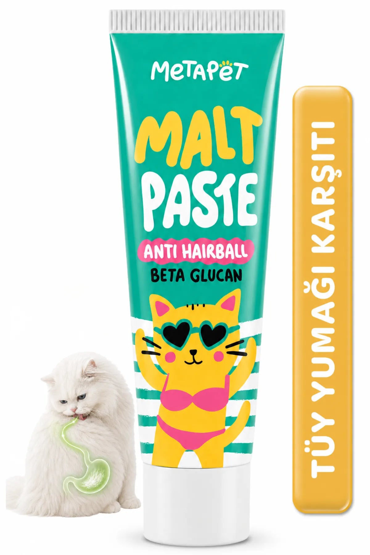 Tüy yumağı önleyici Metapet kedi maltı 100 g