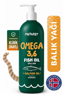 Metapet kediler için somon balık yağı 200 ml