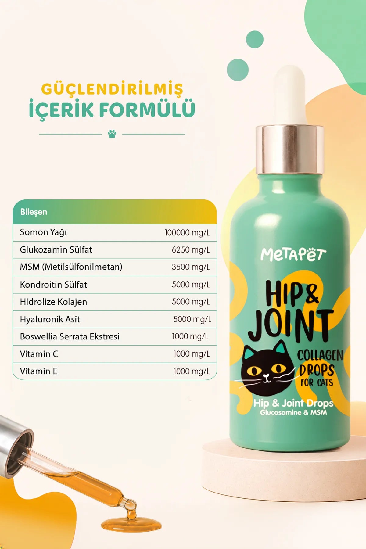 Kediler için glukozamin takviyesi ve eklem bakımı