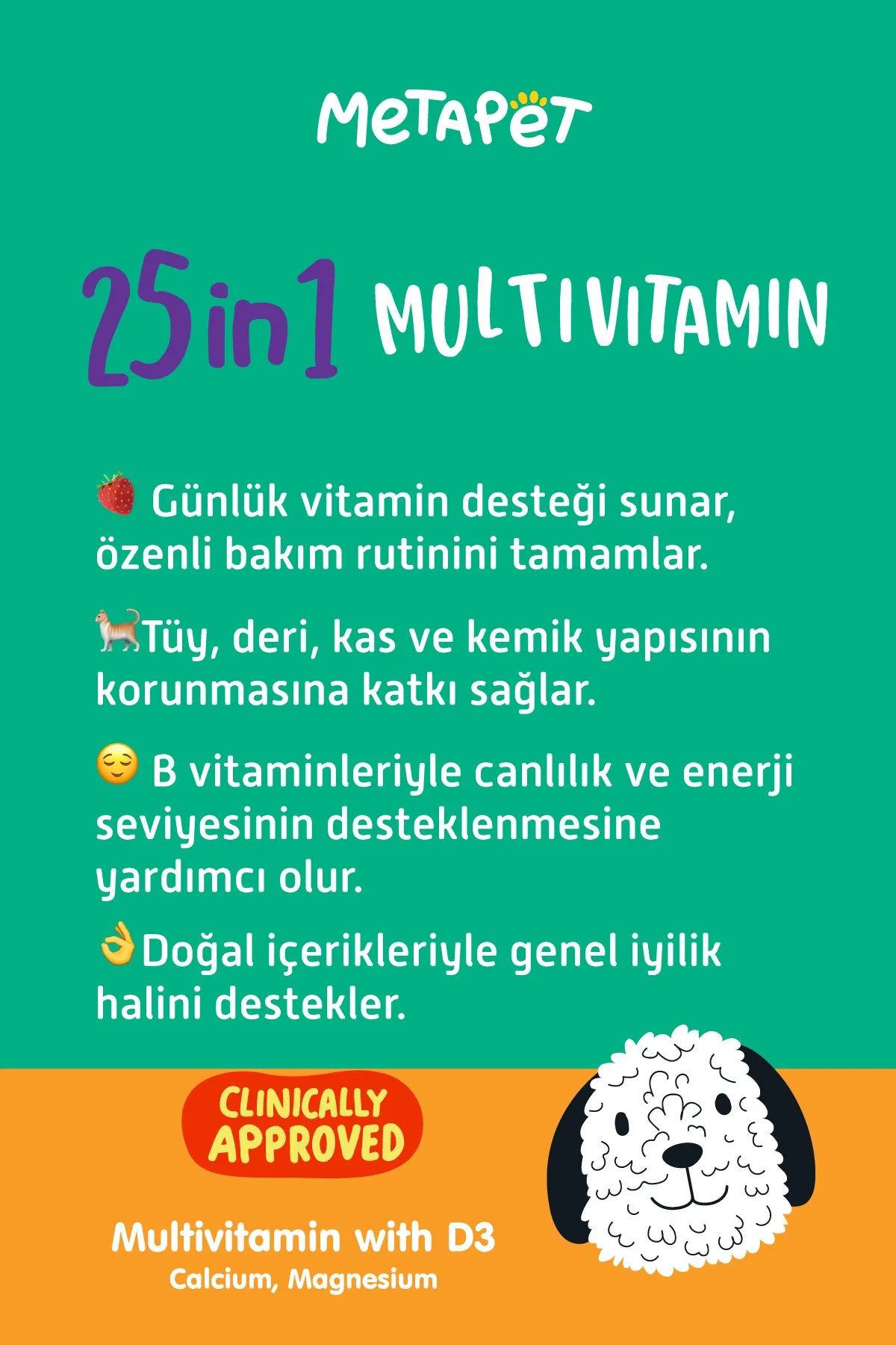 Metapet 25 in 1 köpek vitamini damla