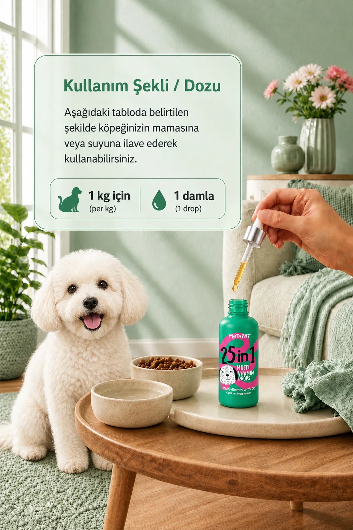 Yavru köpekler için multivitamin damla