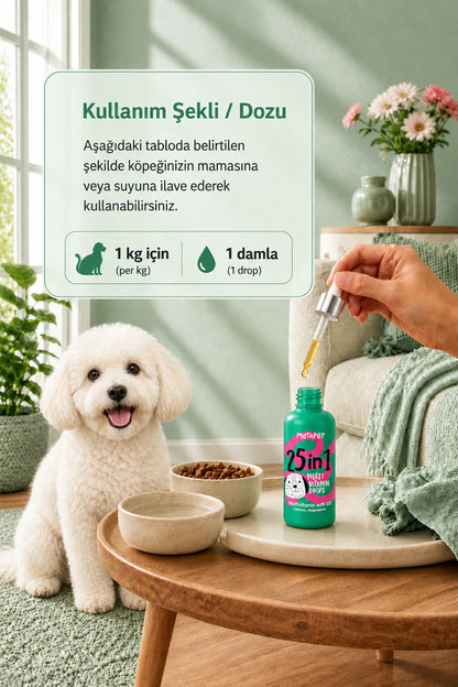 Yavru köpekler için multivitamin damla