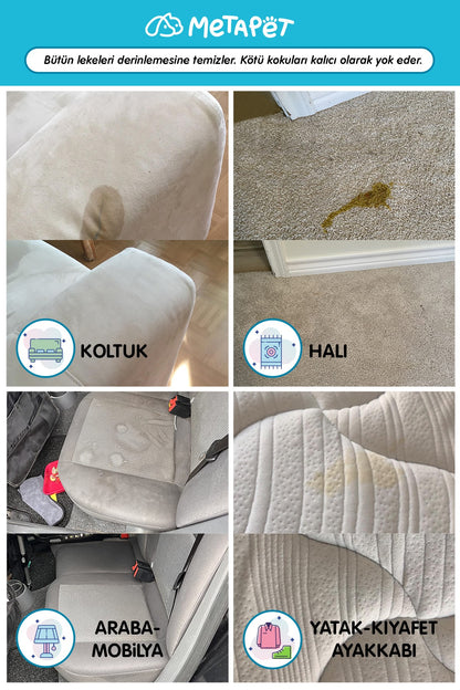 Beyaz Sabun Kokulu Evcil Hayvan Leke Çıkarıcı ve Koku Giderici