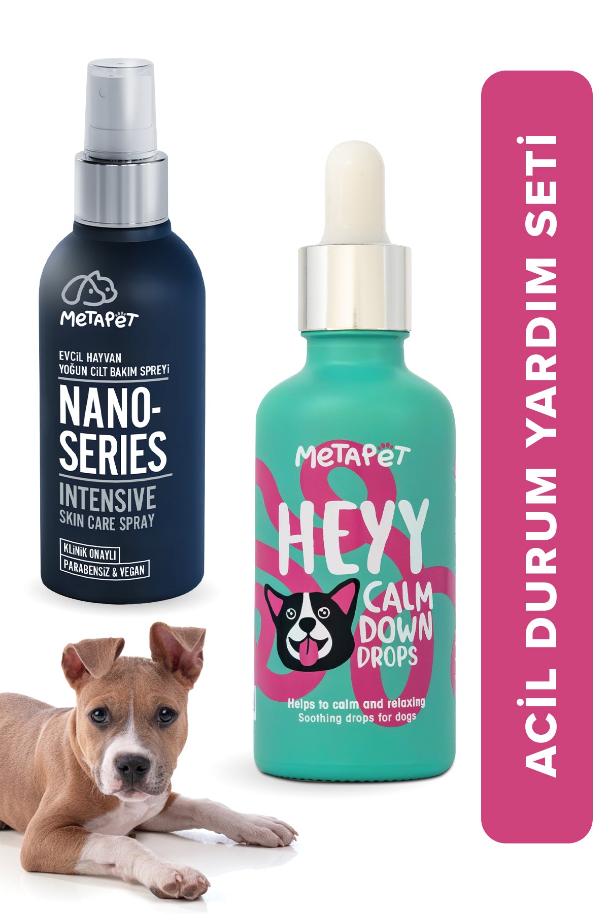 Köpek Acil Durum Seti - Nano Series Yoğun Bakım Spreyi ve Sakinleştirici Damla