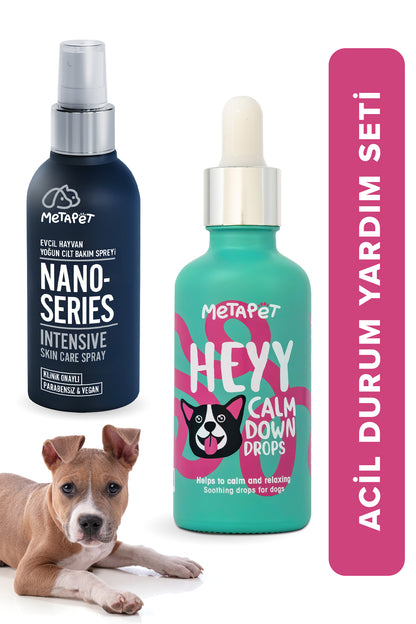 Köpek Acil Durum Seti - Nano Series Yoğun Bakım Spreyi ve Sakinleştirici Damla