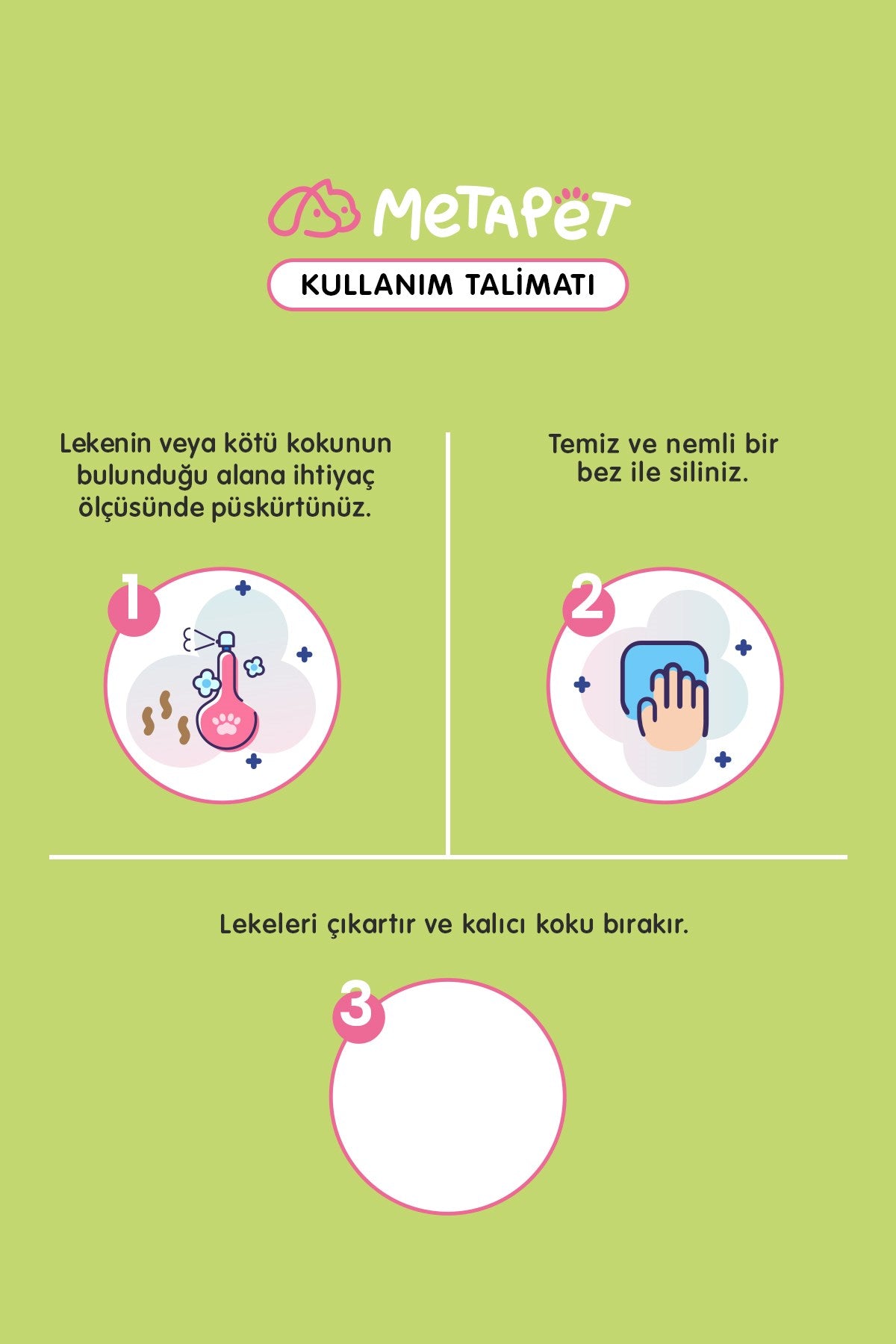 Doğal Çiçek Esanslı Evcil Hayvan Leke Çıkarıcı ve Koku Giderici