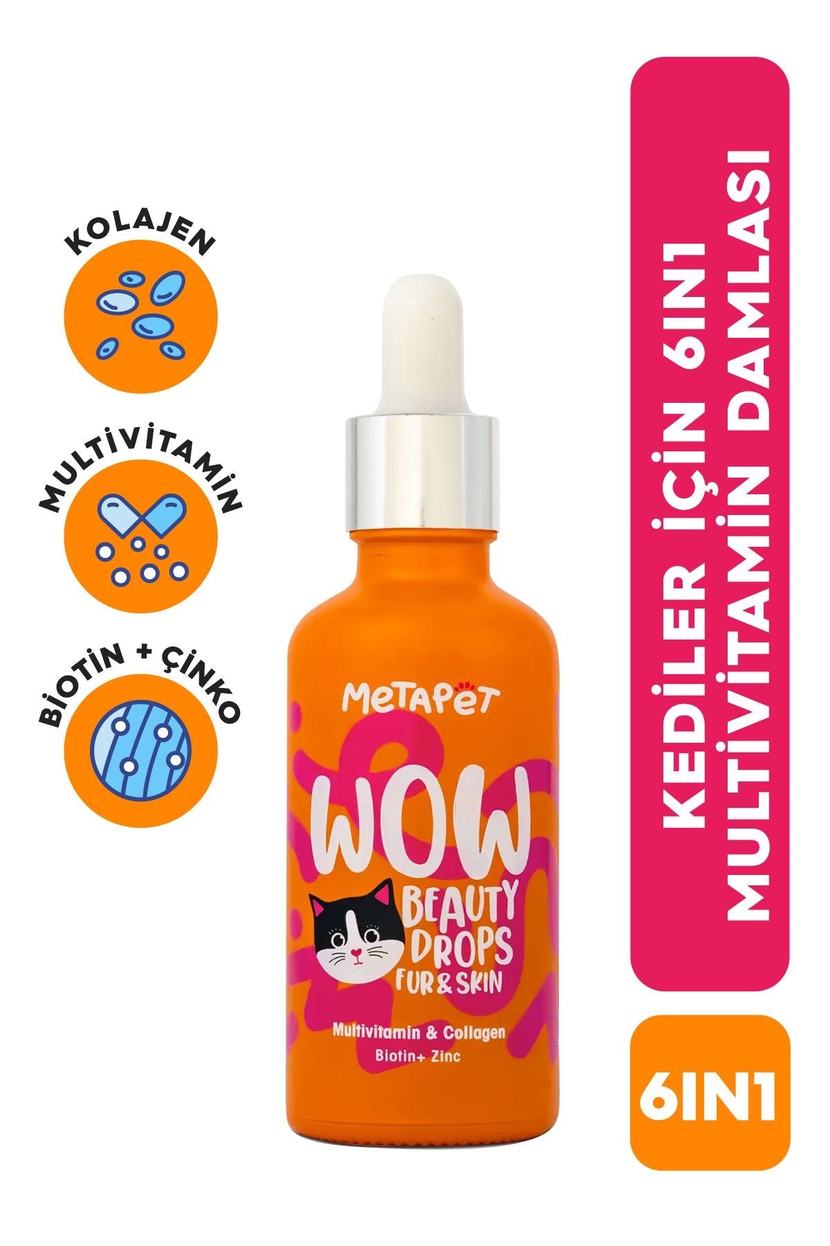 Tüy Döken Kedilere Özel Set - Tüy Sağlığı Damlası ve Kuru Şampuanı - Multivitamin