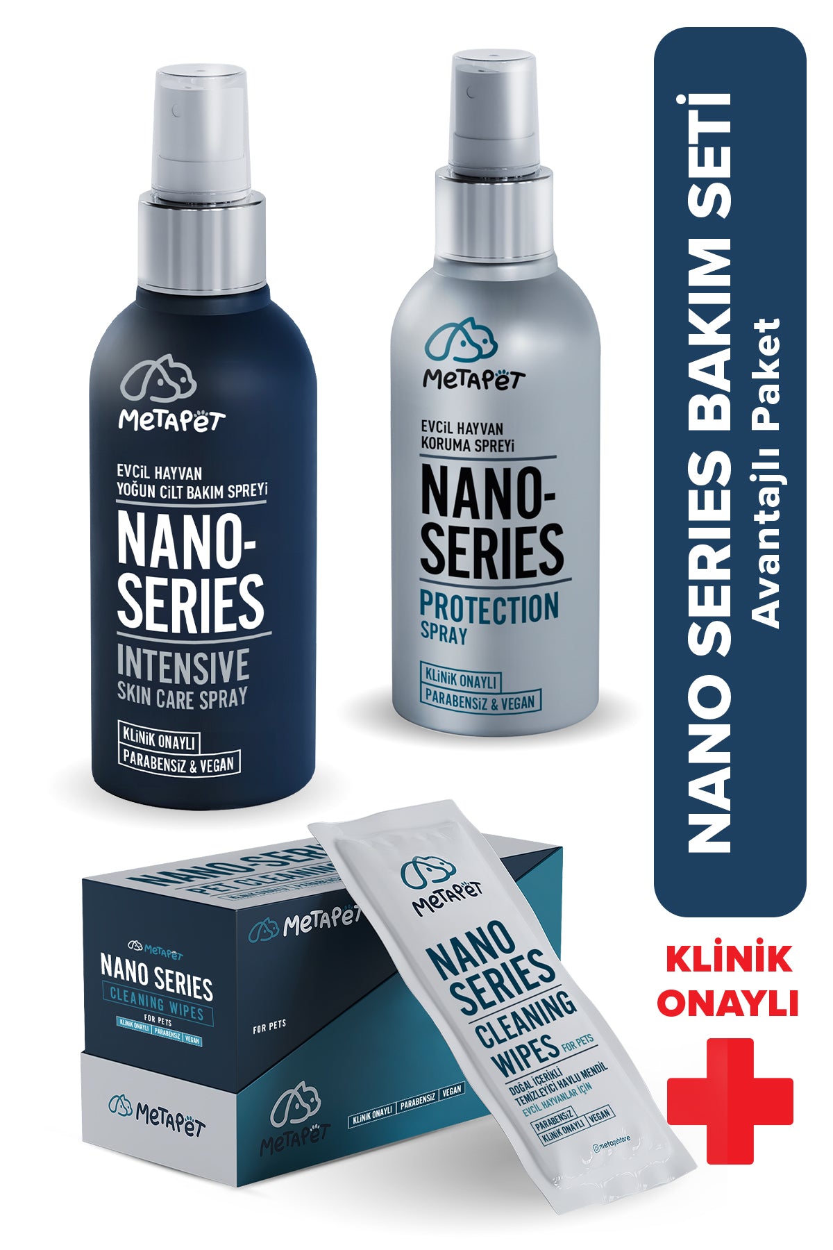 Nano Series Bakım Seti, Hijyen-Yoğun Cilt Bakım Spreyi ve Havlu Mendil